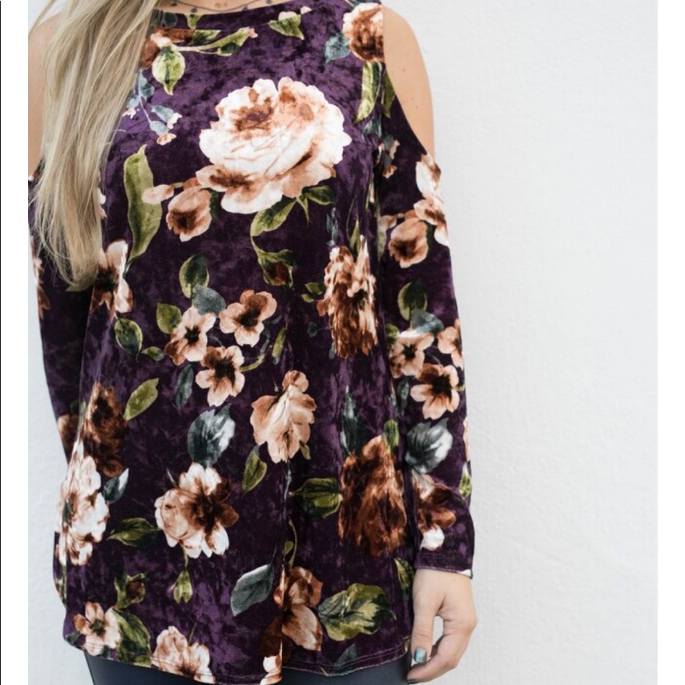 Velvet Plum floral tunic